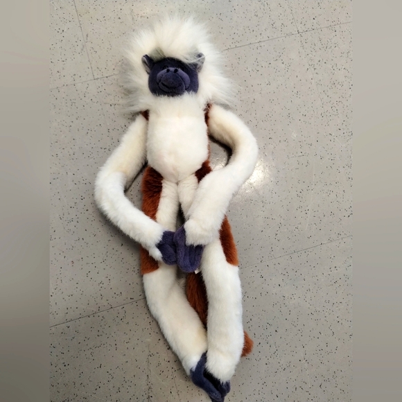 ✓Cotton Top Tamarin Monkey Brown White Wild Republic K & M Int'l Plush 18" Lovey - Picture 4 of 17